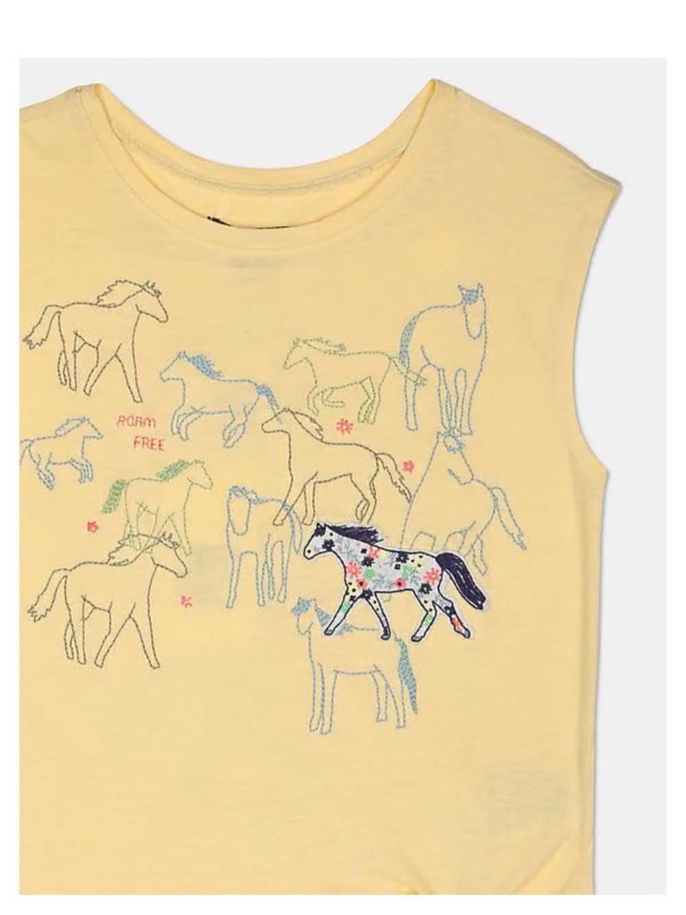 GAP Kids Yellow Embroidered Horse Tee - Picture 5 of 5